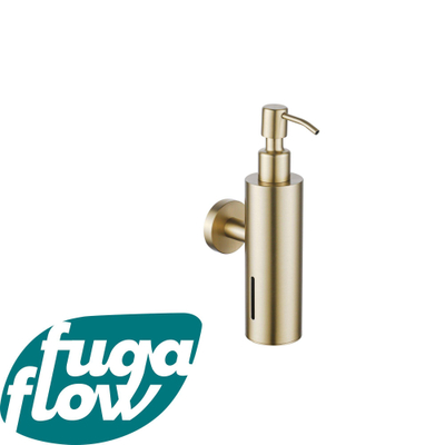 FugaFlow zeepdispenser - wand - rond - geborsteld messing -