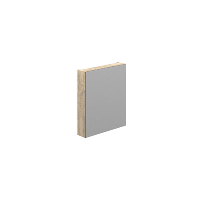 Thebalux Type D spiegelkast – 60x70 cm – indirecte LED – rechtsdraaiend – Brandy structuur (hout)