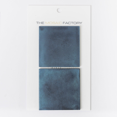 ÉCHANTILLON The Mosaic Factory Kasba Carrelage mosaïque - 9.7x9.7x0.65cm - Carrelage sol et mural - pour intérieur et extérieur carré - porcelaine Mat Indigo