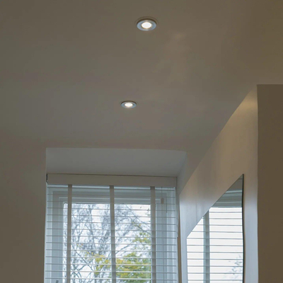 QAZQA Xena spot encastrable - 8x8 cm - IP44 - rond - acier