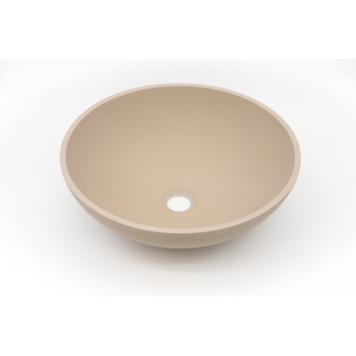 Zeza Element Vasque à poser - 41x41x14cm - solid surface - beige mat