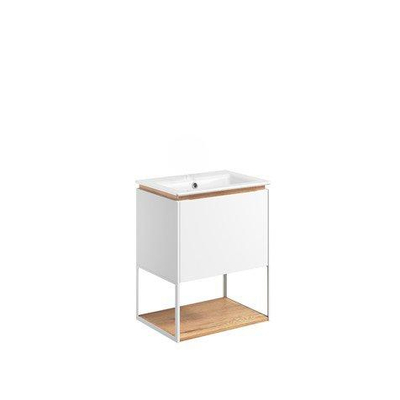 Crosswater Mada Ensemble de meuble - 50x36.7x61cm - lavabo - sans trous de robinet - open frame - Blanc mat
