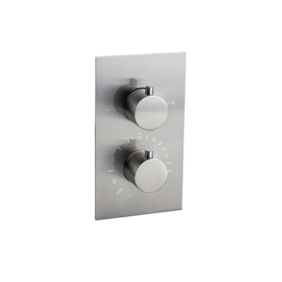 Fortifura Calvi Thermostatische Inbouwkraan - met inbouwdeel - PVD - geborsteld RVS