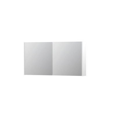 INK SPK1 armoire de toilette – 120 x 60 x 14 cm – 2 portes, portes-miroir double face – Blanc mat