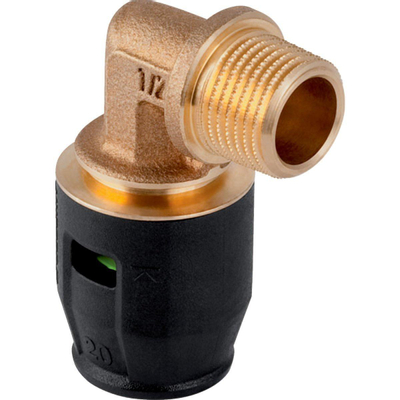 Geberit Pushfit Overgangsbocht buitendraad brons 25x3/4 - 90 graden