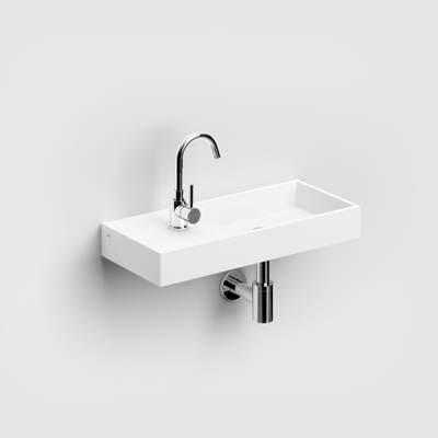 Clou Mini Wash Me lave-mains 56x24cm gauche sans bonde Aluite Blanc mat