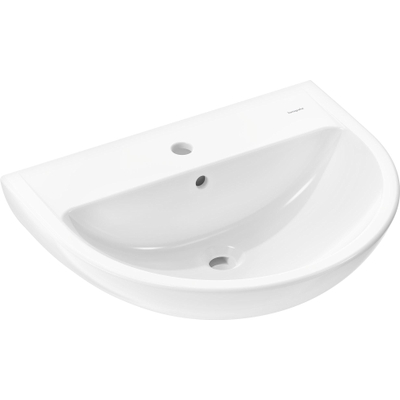 hansgrohe GladeLake S Wastafel - 60x49cm - kraangat - overloop - wit