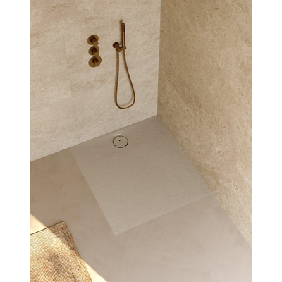 Riho Nuvia Douchevloer - 100x90cm - antibacterieel - purite - pebble grey