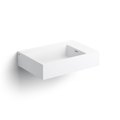 Clou Flush lavabo 60x42cm 5 trous de robinet pré-usinés aluite Blanc mat