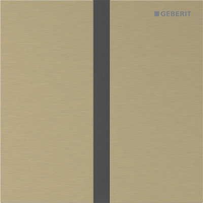 Geberit type 40 plaque de commande pour urinoir - pile - carré - laiton brossé, easy t.cl