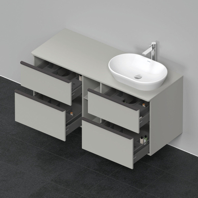 Duravit D-neo Meuble sous vasque 140x55x66.4cm 4 tiroirs Gris béton mat