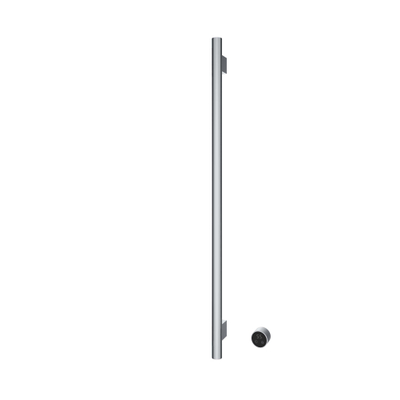 Hotbath &MORE Radiateur sèche-serviettes - 19x115cm - rond - 1 barre - vertical - avec interrupteur - chrome