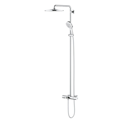 GROHE Rainshower SmartActive Ensemble de douche de tête apparent - robinet de bain - douche de tête 31 cm - douchette ronde - chromé