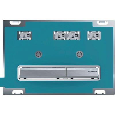 Geberit Sigma50 bedieningsplaat - 2-toets spoeling - vierkant - klantspecifiek - dualflush - klantspecifiek (chroom)