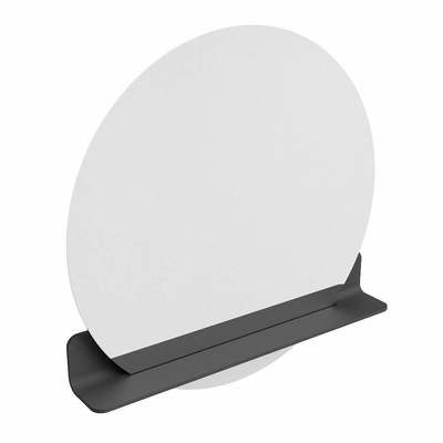 Mondiaz SPOT spiegel – Ø80 cm – met planchet – Dark grey (grijs)
