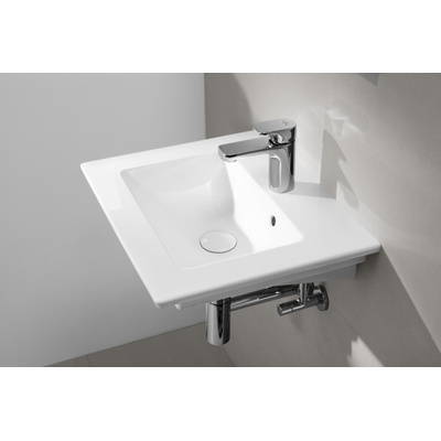 Villeroy & Boch Venticello lave-mains avec 1 trou de robinet 50x42cm - avec trop-plein blanc