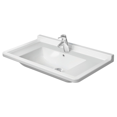 Duravit Philippe Starck 3 lavabo à poser sur meuble 85x48.5cm avec Wondergliss blanc