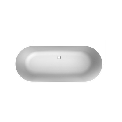 Arcqua Havana Baignoire demi-îlot - 170x80cm - droite - mat blanc