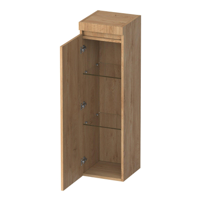BRAUER Joy Wavy Armoire haute - 120x35x35cm - 1 porte - ouverture à gauche - sans poignée - Forest Tan