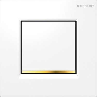 Geberit type 20 plaque de commande pour urinoir - pneumatique - boutons rectangulaires - blanc/doré