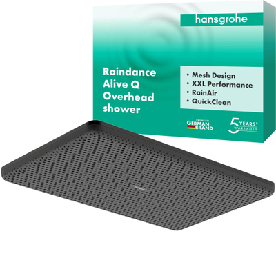 Hansgrohe Raindance alive Q - hoofddouche 210/340 1jet - geborsteld zwart chroom (antraciet)