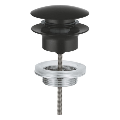 Grohe Waste Set - diameter 63mm - push open - matte black (mat zwart)
