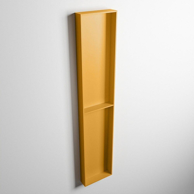 Mondiaz Easy nis 29.5x89.5x8cm voor Inbouw/opbouw 2 open vakken Solid surface Ocher/Ocher