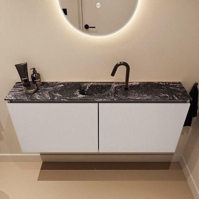 MONDIAZ TURE-DLUX Meuble WC 120 cm Linen. EDEN lavabo Lava position centrale. Avec 1 trou de robinet.