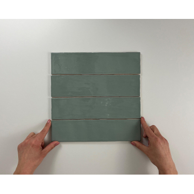 SAMPLE Cifre Cerámica Carrelage mural Colonial Jade brillant Vintage Brillant Vert