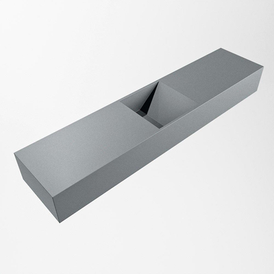 Mondiaz TYNE Fontein - 100x23x12cm - wasbak midden - zonder kraangaten - solid surface - Plata