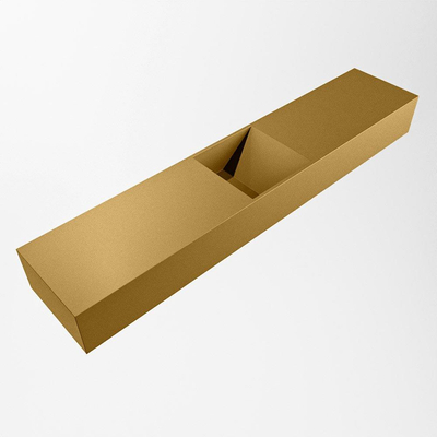 Mondiaz TYNE Fontein - 110x23x12cm - wasbak midden - zonder kraangaten - solid surface - Oro