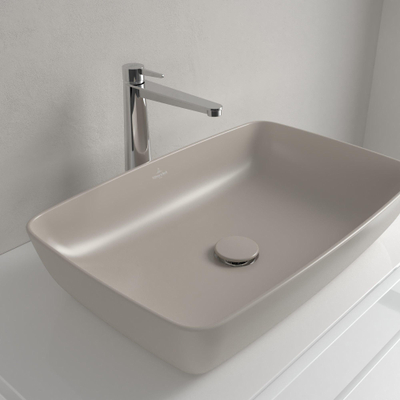 Villeroy & Boch Artis opzetwastafel - 58x38cm - zonder kraangat CeramicPlus - almond (beige)