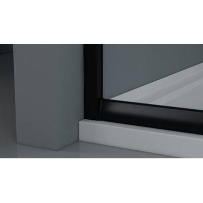 FugaFlow Efficiente Vetro Douchecabine - 90x90cm - vierkant - zwart mat