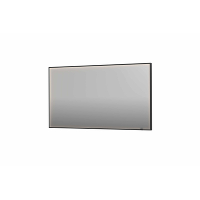 INK SP19 spiegel - 140x4x80cm rechthoek in stalen kader incl dir LED - verwarming - color changing - dimbaar en schakelaar - geborsteld metal black
