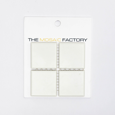 ÉCHANTILLON The Mosaic Factory Barcelona carreau mosaïque 4.8x4.8x0.6cm pour mur et sol pour intérieur et extérieur carré Céramique Blanc