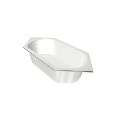 Xenz Lucia Baignoire d'angle - 180x80x47 - bonde centrale - acrylique - blanc