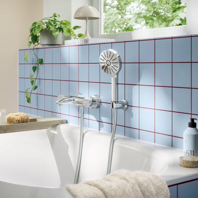 GROHE Vitalio Joy 120 badset - 175cm - 3 straalsoorten - 7 l/min - chroom