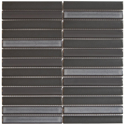 The Mosaic Factory Sevilla mozaïektegel - 30x30cm - 8mm - mat porselein carbon shades of gray (antraciet)