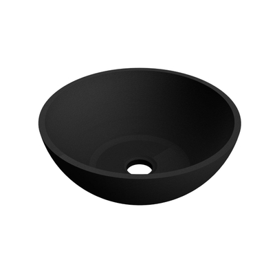 Arcqua Prince vasque 38cm marbre coulé noir mat