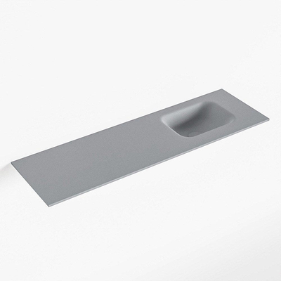 Mondiaz LEX Fonte - 100x30x0.9cm - lavabo à droite - sans trous de robinet - pour meuble de toilettes - Solid surface - Plata