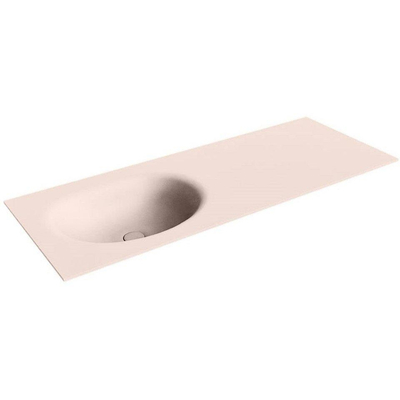 Mondiaz VICA ensemble de meubles de salle de bains - 120x45x60 - 2 tiroirs - softclose - lavabo solid surface - vasque à gauche - avec trou de robinet - avec bonde clic-clac - rosee