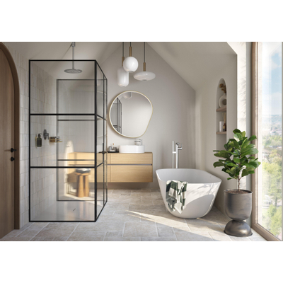 Villeroy & Boch theano vrijstaand duobad - 175x80cm - kunststof quaryl ovaal - Stone White (mat wit)