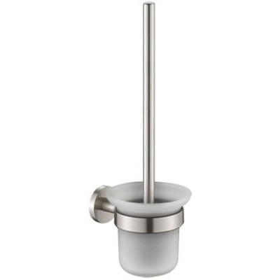 Plieger Vigo Ensemble brosse WC modèle mural avec verre inox brossé