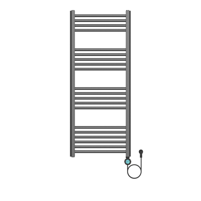 Belrad Elektrische Handdoekradiator - 120x50cm - 700W - aansluiting rechts - gunmetal