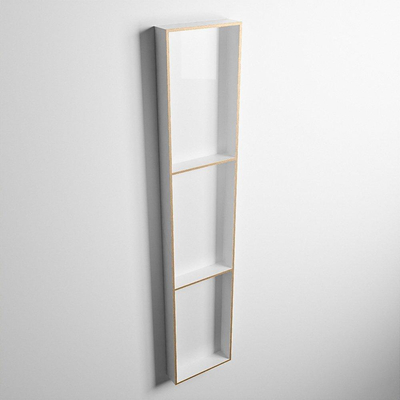 MONDIAZ EASY Nis - 149.5x29.5cm - geschikt voor in- of opbouw - 3 vakken - kleur Oro | Talc