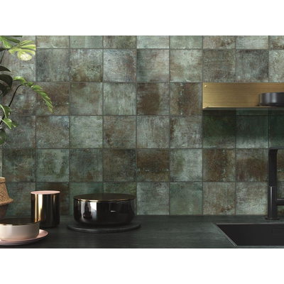 Zyx amazonia carreau de sol et de mur 14x14cm 9mm rectifié r9 porcelaine émeraude