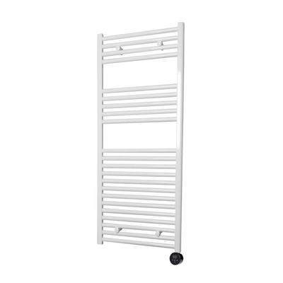 Sanicare Elektrische Radiator - 111.8x60cm - 730W - design - thermostaat - zwart - rechtsonder - wit