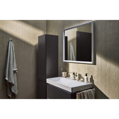 Hansgrohe Xelu Q Armoire haute - 165x40x35cm - 2 portes - poignée chrome - fermeture amortie - charnière à gauche - diamond matt grey