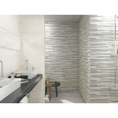 ÉCHANTILLON Baldocer Cerámica Carreau mural Pierre Snow Rectifié Aspect pierre naturelle Mat Blanc