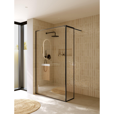 Riho Define Paroi de douche à l''italienne - forme en L - 120x40x200cm - Gunmetal mat